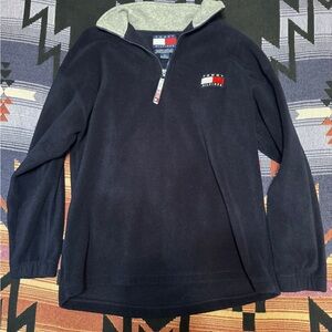Tommy Hilfiger Navy Half-Zip Pullover with Logo